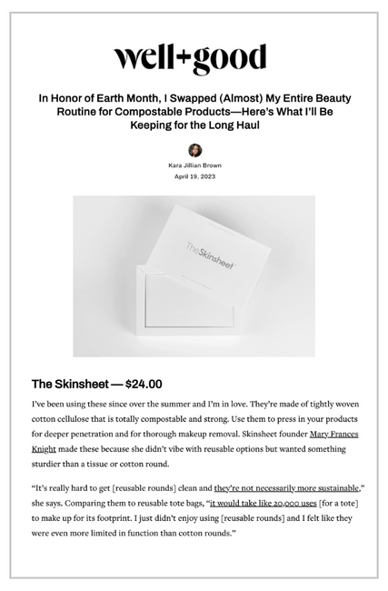 Well and Good and The Skinsheet press.
