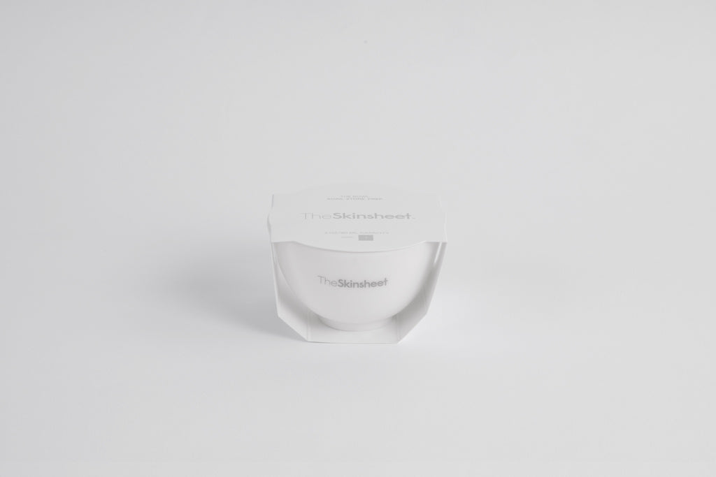 The Skinsheet Bowl is designed to soak, store and prep your skincare essentials. 